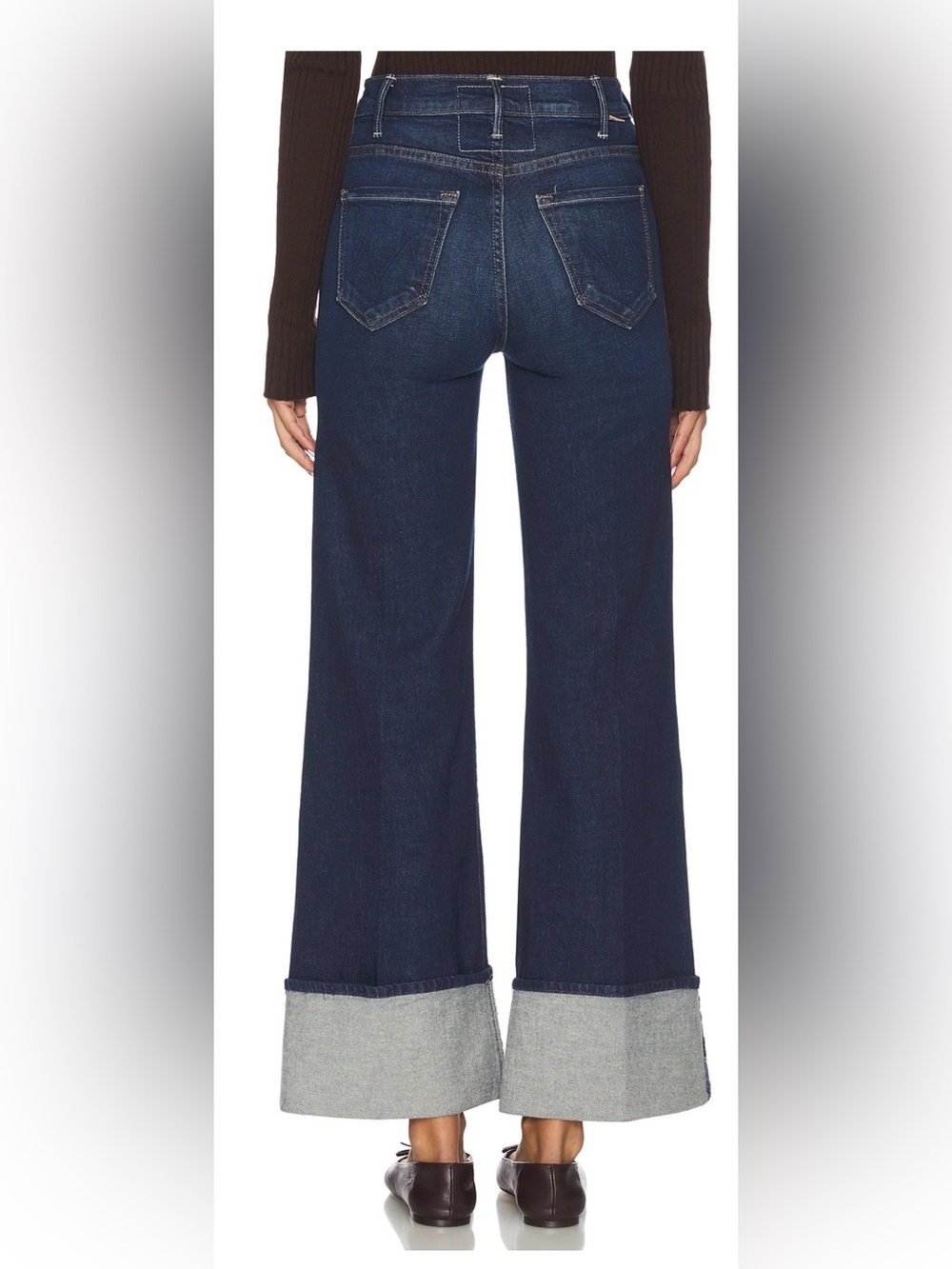 NWOT- MOTHER Lil’ Hustler Roller Sneak Cuff Jeans Kicks & Riffs Petite 25 - Picture 3 of 7